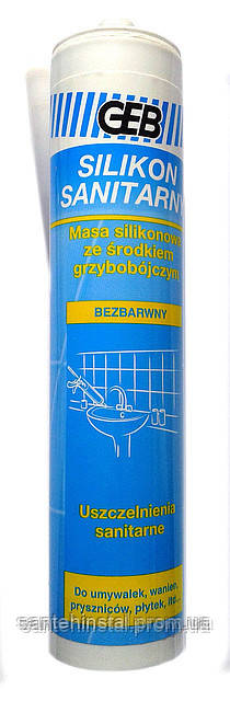 Силиконовый герметик с защитой от плесени прозрачный GEB - фото 6 - id-p27929354