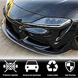 Накладка на передній бампер Lip V1 (Карбон) для Toyota Supra 2019- рр, фото 4