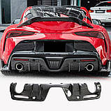 Дифузор заднього бампера V1 (Карбон) для Toyota Supra 2019- рр, фото 2