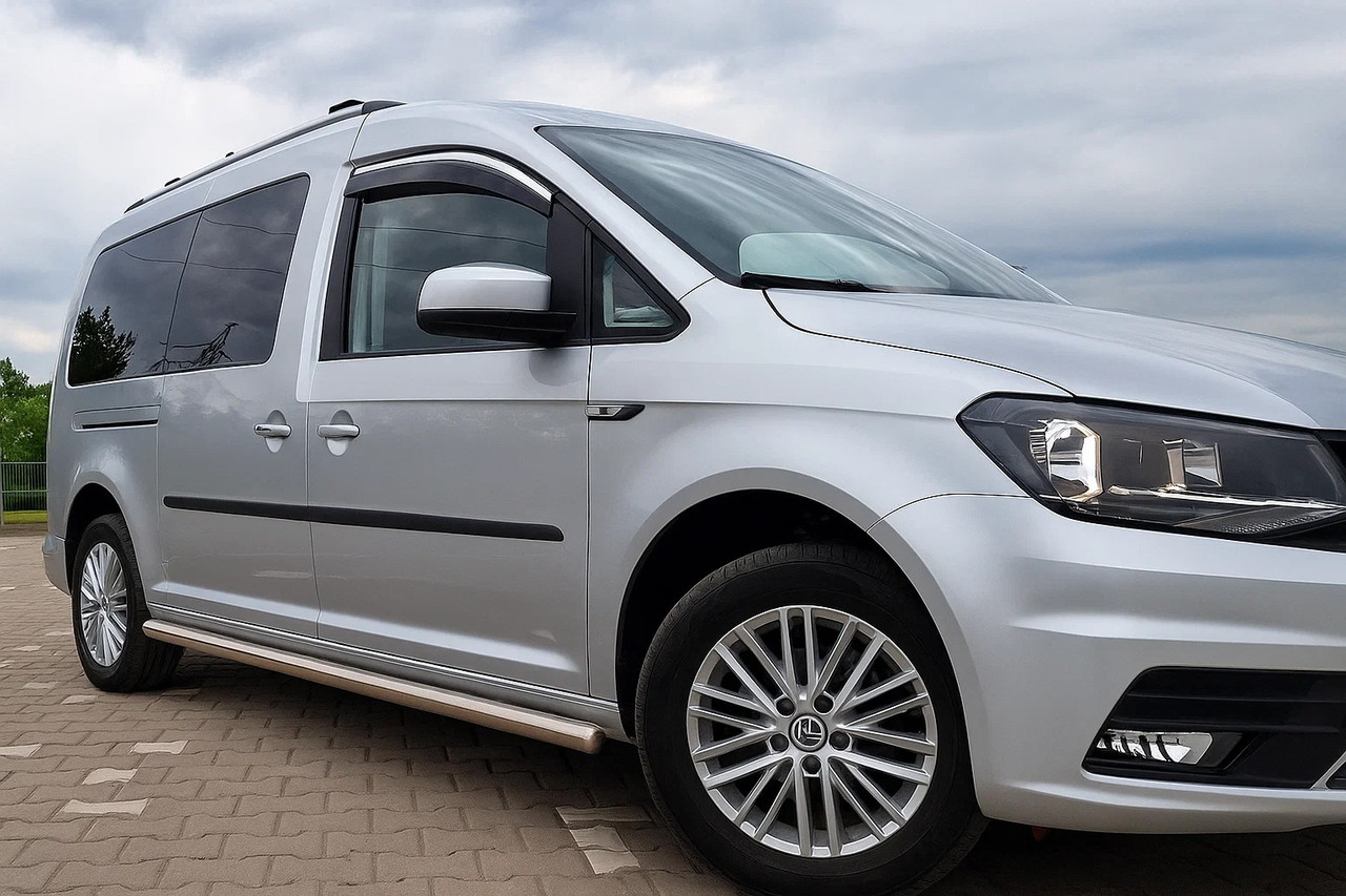 Вітровики з хромованим молдингом Niken Luxury (2 шт) для Volkswagen Caddy 2015-2020 рр, фото 1