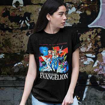 Футболка Evangelion (Neon Genesis Evangelion) 2XS чорний