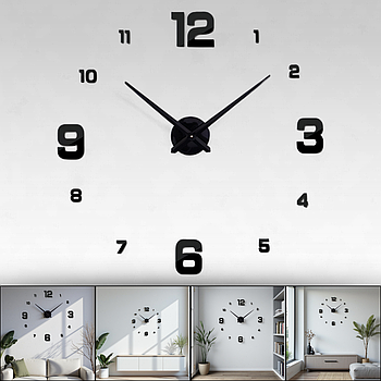 Настінний 3D-годинник з самоклеючими цифрами і безшумним механізмом MDZ-006