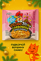 Південнокорейська локшина Paldo Volcano Carbonara Chicken Noodle | Paldo | 130 г, Ч