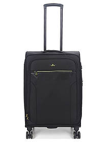 Валіза середня M тканина чорна 69х43х27+5/67л/3.7кг/Worldline 616