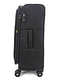 Валіза середня M тканина чорна 69х43х27+5/67л/3.7кг/Worldline 616, фото 4