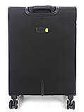 Валіза середня M тканина чорна 69х43х27+5/67л/3.7кг/Worldline 616, фото 3