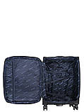 Валіза середня M тканина чорна 69х43х27+5/67л/3.7кг/Worldline 616, фото 9