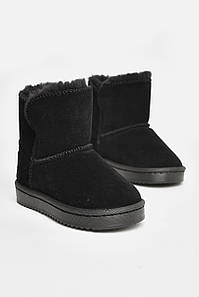 Уггі дитячі для дівчинки штучна замша чорного кольору 208141P