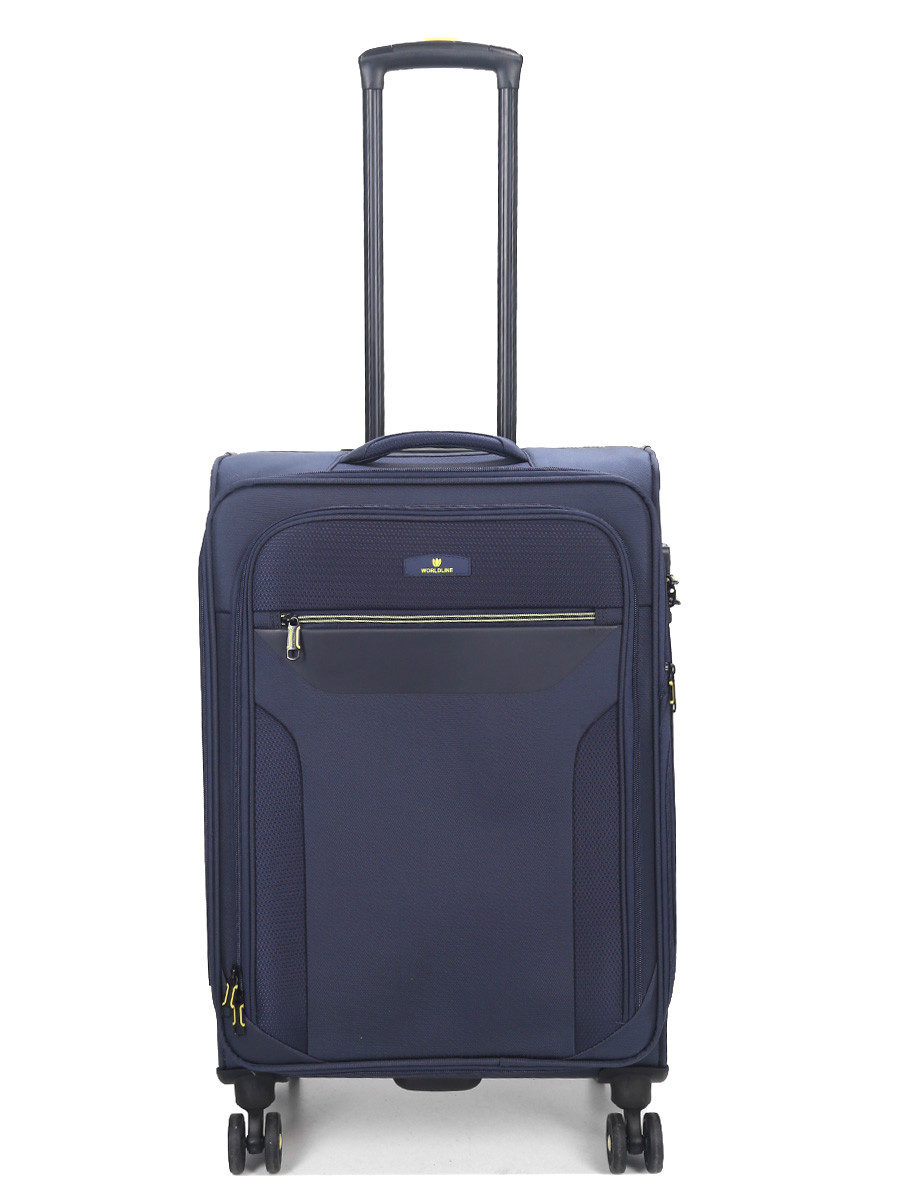 Валіза середня M тканина синя 69х43х27+5/67л/3.7кг/Worldline 616, фото 1