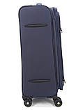 Валіза середня M тканина синя 69х43х27+5/67л/3.7кг/Worldline 616, фото 5