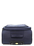 Валіза середня M тканина синя 69х43х27+5/67л/3.7кг/Worldline 616, фото 7