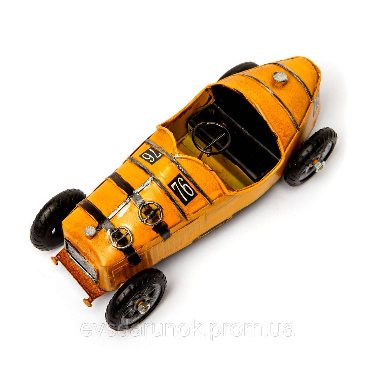 Модель гоночного ретро автомобиля желтый 8324 - фото 3 - id-p489522828