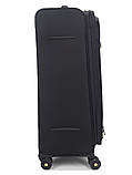 Валіза велика L тканина чорна 79х48х31+5/98л/4.4кг/Worldline 616, фото 5