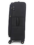 Валіза велика L тканина чорна 79х48х31+5/98л/4.4кг/Worldline 616, фото 4