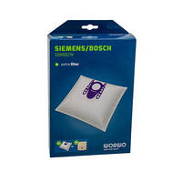 Комплект мішків (4 шт) WORWO + фільтра двигуна пилососа BOSCH, SIEMENS SBMB01K PR1