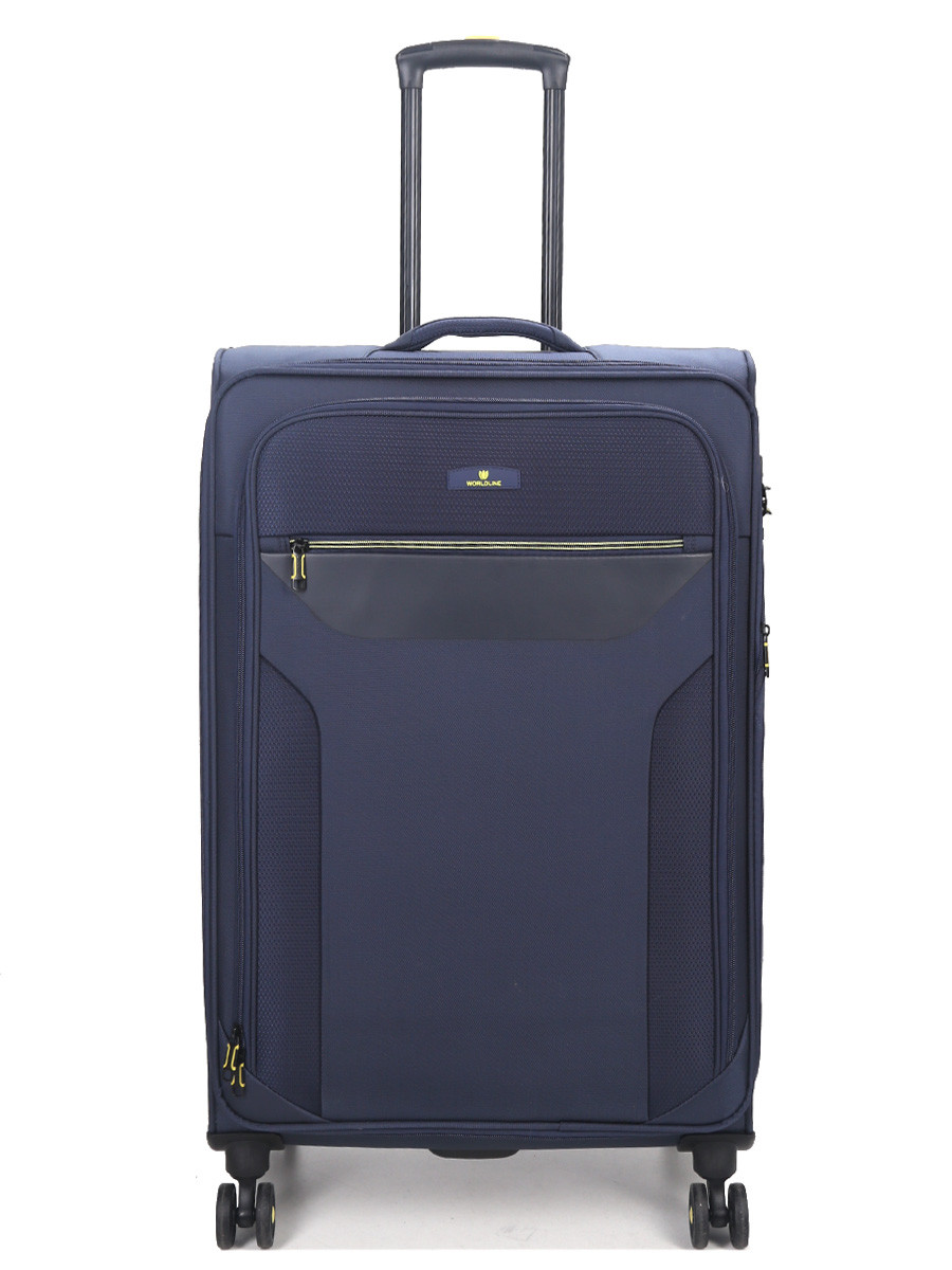 Валіза велика L тканина синя 79х48х31+5/98л/4.4кг/Worldline 616, фото 1