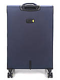 Валіза велика L тканина синя 79х48х31+5/98л/4.4кг/Worldline 616, фото 3