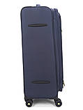 Валіза велика L тканина синя 79х48х31+5/98л/4.4кг/Worldline 616, фото 5