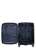 Валіза велика L тканина синя 79х48х31+5/98л/4.4кг/Worldline 616, фото 9