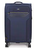 Валіза велика L тканина синя 79х48х31+5/98л/4.4кг/Worldline 616, фото 2