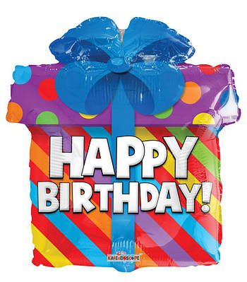 Каleidoscope 18"  Днем народження  подарунок фольгована куля - В УП