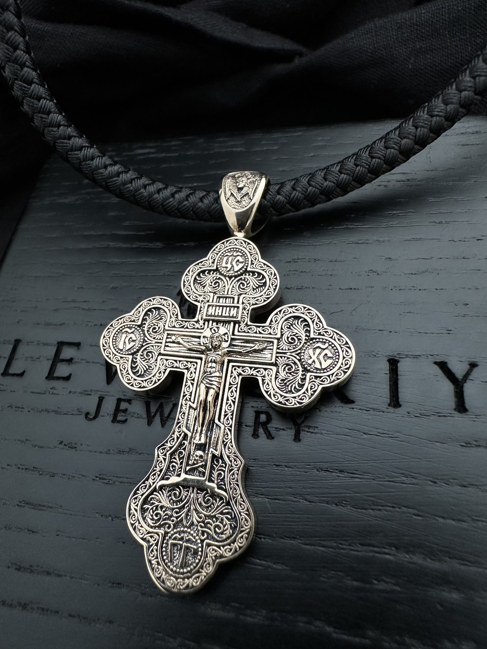 Золотой крест Розмір 70 мм (з урахуванням вушка), фото 1