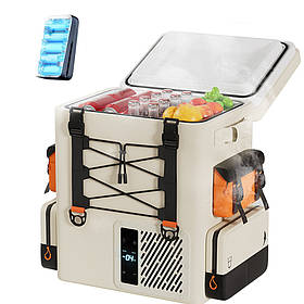 Акумуляторний холодильник-рюкзак Litheli 16л, живлення від павербанку (УМБ Litheli Power Bank 20000 mAh, 45 W в комплекті)