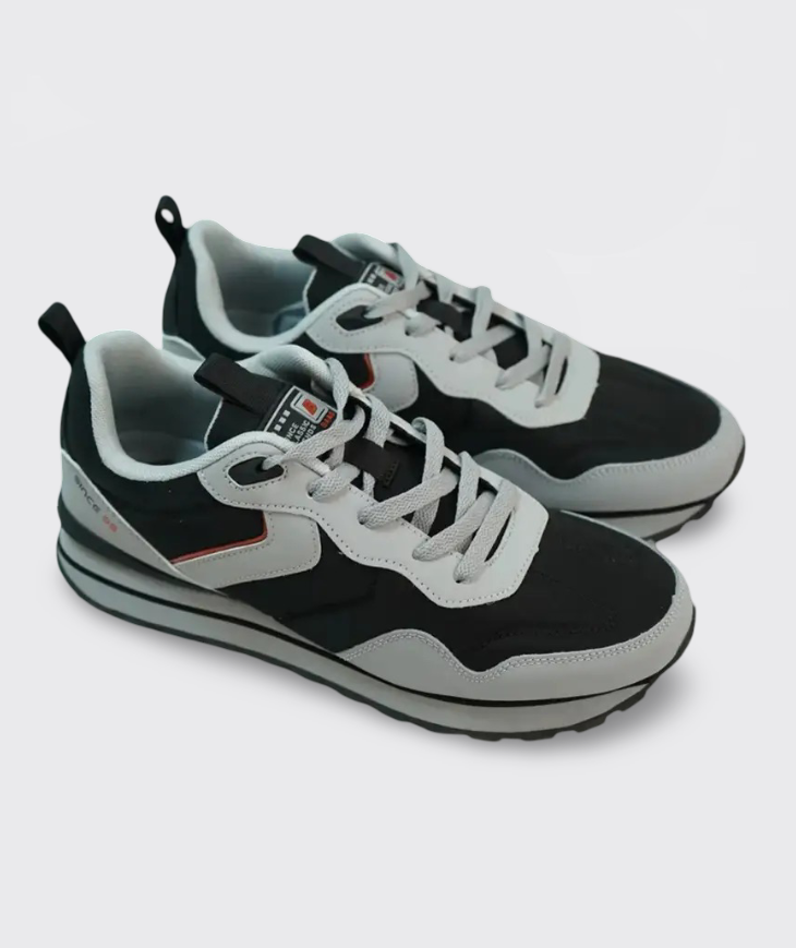 Чоловічі кросівки Bass шкіряні демісезонні сірі (Mс), фото 1