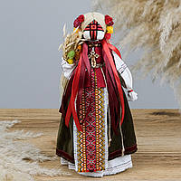 Лялька мотанка середня у червоному вбранні 33 см Гранд Презент 033 ВЧ-2