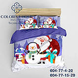 Фланелева новорічна постільна білизна євро розмір/Комплект постільної білизни/постільна білизна, фото 10