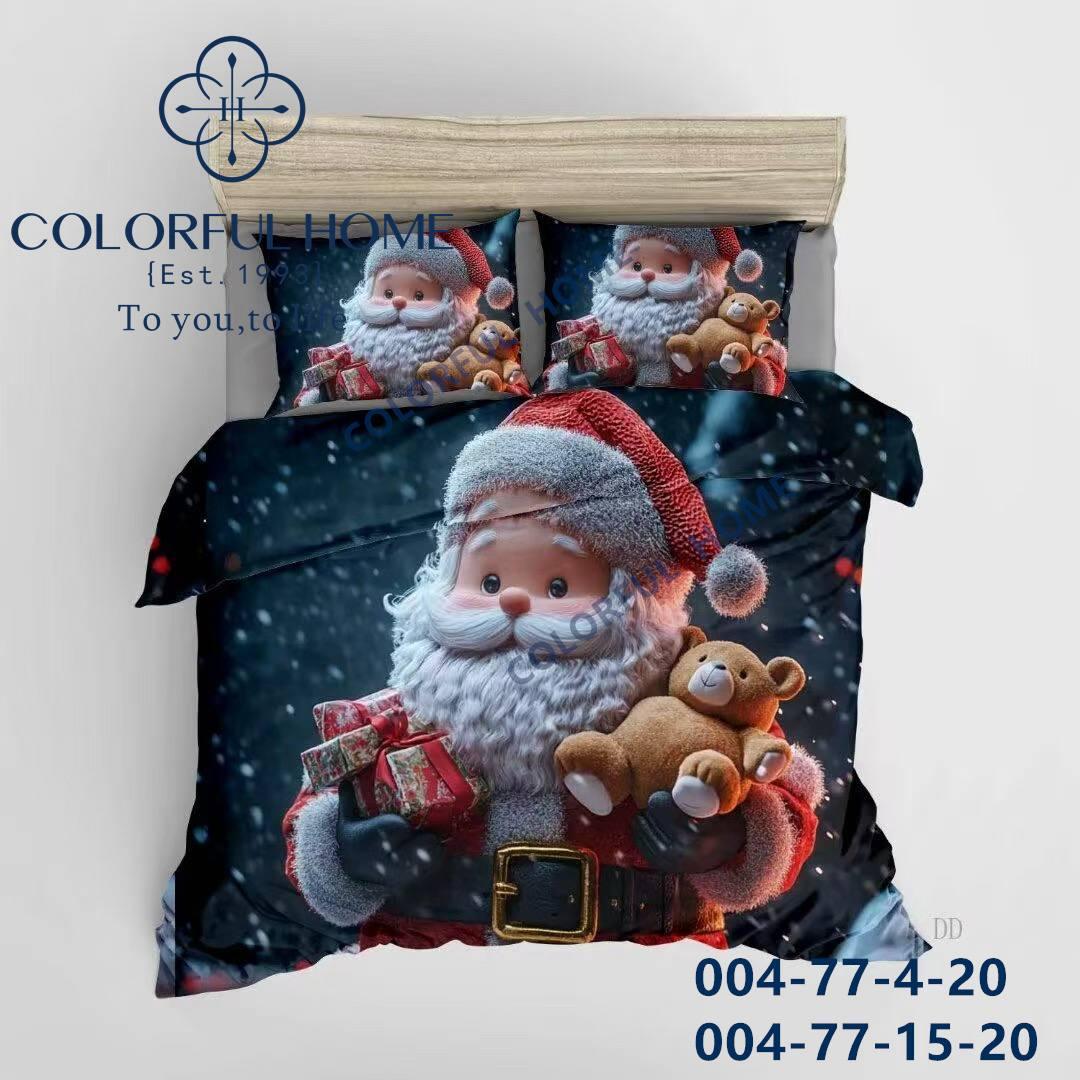 Фланелева новорічна постільна білизна євро розмір/Комплект постільної білизни/постільна білизна, фото 1