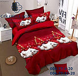 Фланелева новорічна постільна білизна євро розмір/Комплект постільної білизни/постільна білизна, фото 2