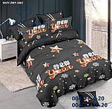 Фланелева новорічна постільна білизна євро розмір/Комплект постільної білизни/постільна білизна, фото 3