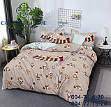 Фланелева новорічна постільна білизна євро розмір/Комплект постільної білизни/постільна білизна, фото 4