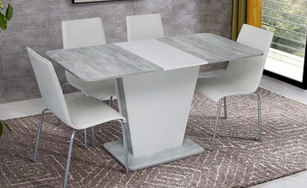 Стіл трансформер Спарк 1100(+350)*680 Мікс меблі урбан лайт/білий