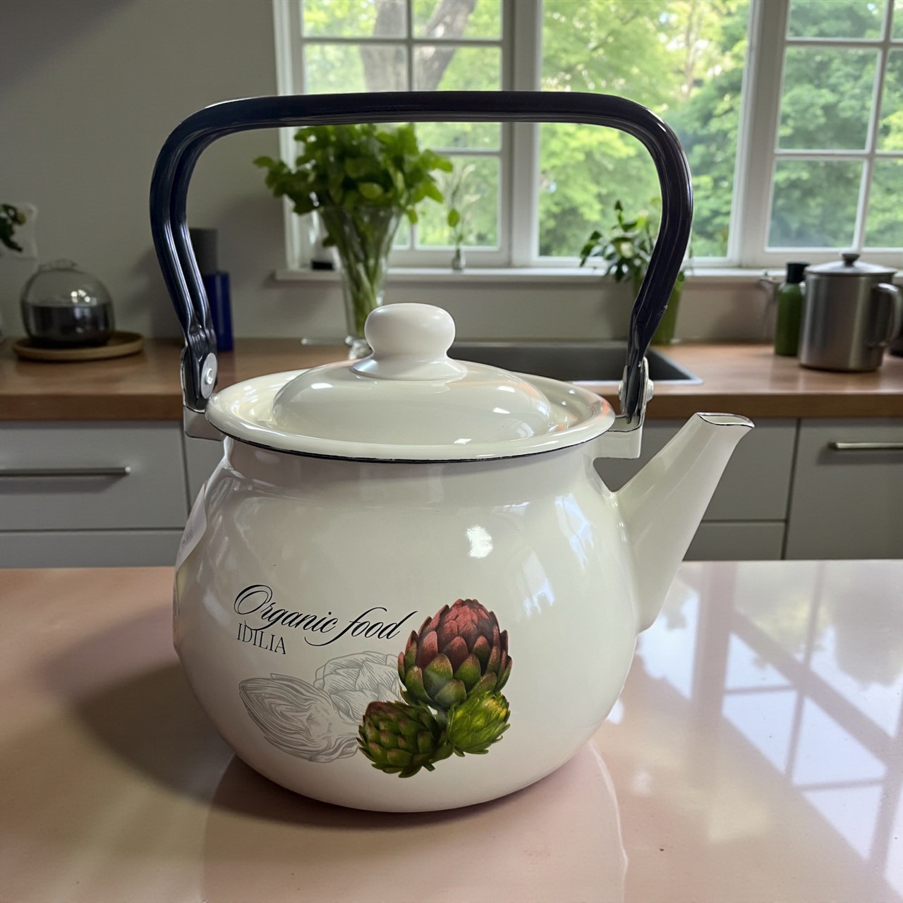 Чайник емальований 2.5л Артішок молочний 2710/2 Idilia