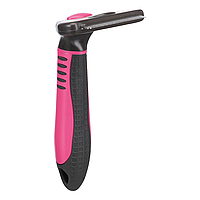 Гребінець-тример для видалення підшерстя в собак Trixie (Триксі) 7 х 15 см Рожевий