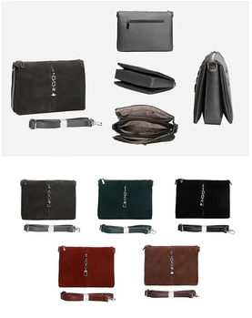 Сумка жіноча замшева крос-боді на три відділення 24*18 см зі штучної шкіри в різних кольорах Sasha