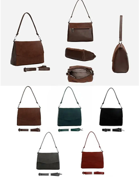 Сумка жіноча замшева крос-боді з клапаном і довгим ремінцем 27*20 см зі штучної шкіри в різних кольорах Sasha