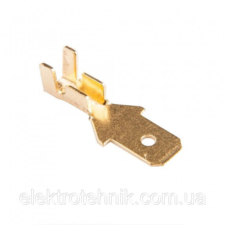 Коннектор плоский без изоляции DJ611-4.8B разъем папа