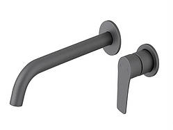 Комплект для раковини (вмонтов.в стіну),графітовий AIM,DG504 gun grey