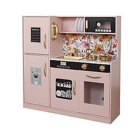 Дитяча кухня дерев'яна ігрові AVKO Авіла Pink + аксесуари