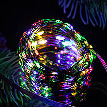 Гірлянда Крапля Роса 3м 30LED, на батарейках, мультиколор