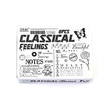 Набір дерев'яних штампів для скрапбукінгу Марки і квіти CHT229