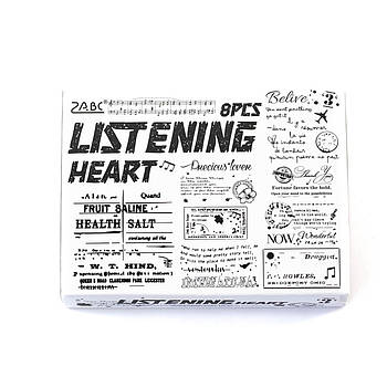 Набір дерев'яних штампів для скрапбукінгу Написи CHT231