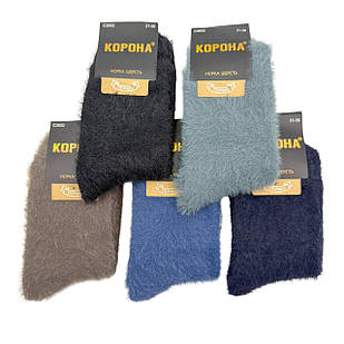 Дитячі підліткові зимові шкарпетки Корона однотонні, кашемірові м’які теплі , 10 пар/уп, 31-36
