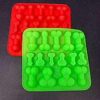 Силіконова форма для шоколаду та льоду 18+ асотрі 15шт