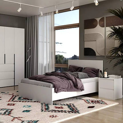 Полуторне ліжко Light 140*200 см біле ТМ ARTinHEAD, фото 1