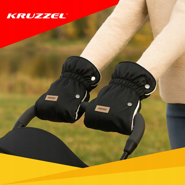 Муфти до візка Kruzzel чорні утеплені