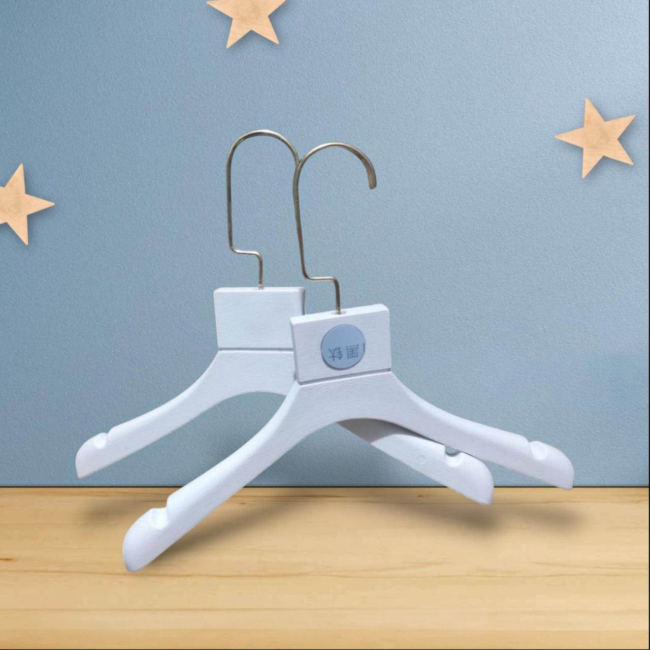 Дитячі плечики 32 см білі з золотим гачком тремпеля для верхньго одягу суконь трикотажних виробів уп.5 шт, фото 1